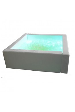 Сухой каркасный  бассейн квадратный с подсветкой 150х150 см