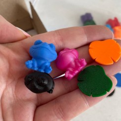 Гра для вивчення кольорів з картками  Жабенята (10 кольорів)