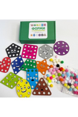 Геометричні фігури Емоції з помпонами 