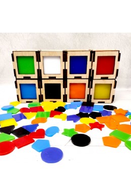 Цветные кубики с окошками