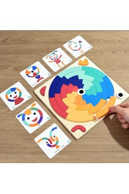 Игра головоломка с двусторонними карточками с заданием 