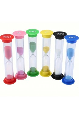 Набір годинників пісочних 0.5, 1, 2, 3, 5 , 10 хв (6шт комплект) 