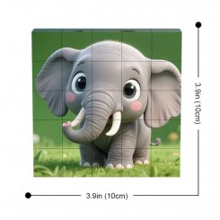 Магнітні кубики головоломка 6  зображень Тварини