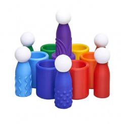 Тактильні кольорові чоловічки Монтессорі 