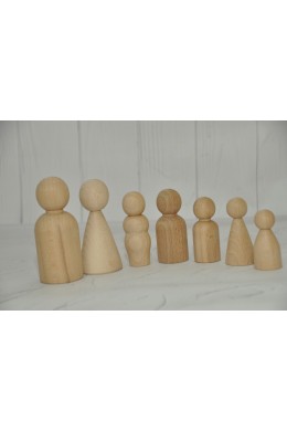 Набір дерев'яних фігурок Сім'я для роботи з психологом