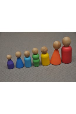 Набор цветных деревянных фигурок Семья для работы с психологом