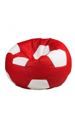 Мягкий пуф мяч 80 см (красно-белый)