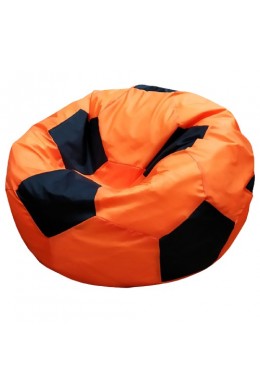 Мягкий пуф мяч 80 см (оранжево-черный)