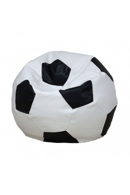 Мягкий пуф мяч 80 см (бело-черный)