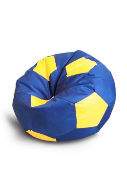 Мягкий пуф мяч 80 см (сине-желтый)